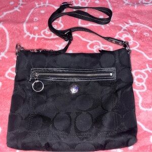 Black coach crossbody purse
